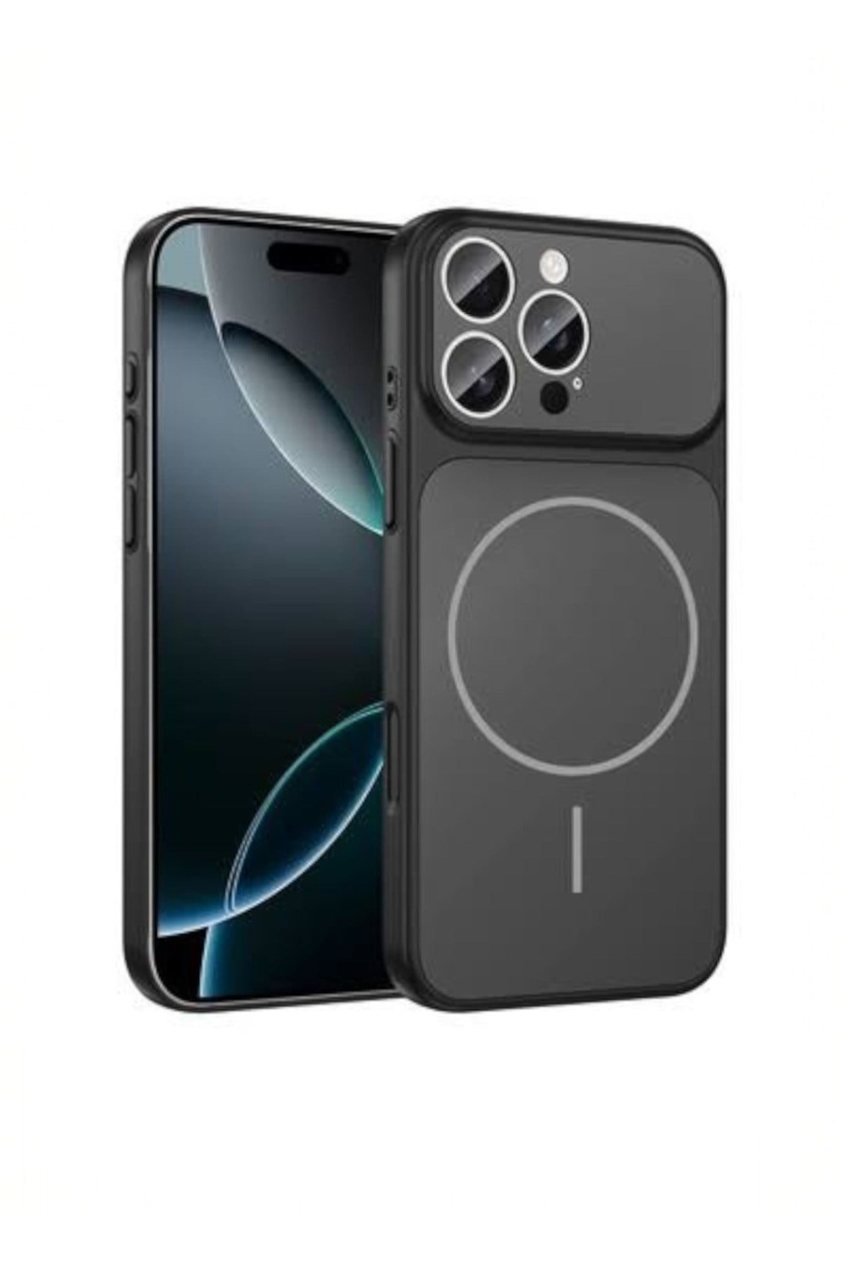 Iphone 16 Pro Uyumlu 17 Promax Görünümlü Siyah Premium Dönüşüm Kılıf MagSafeli