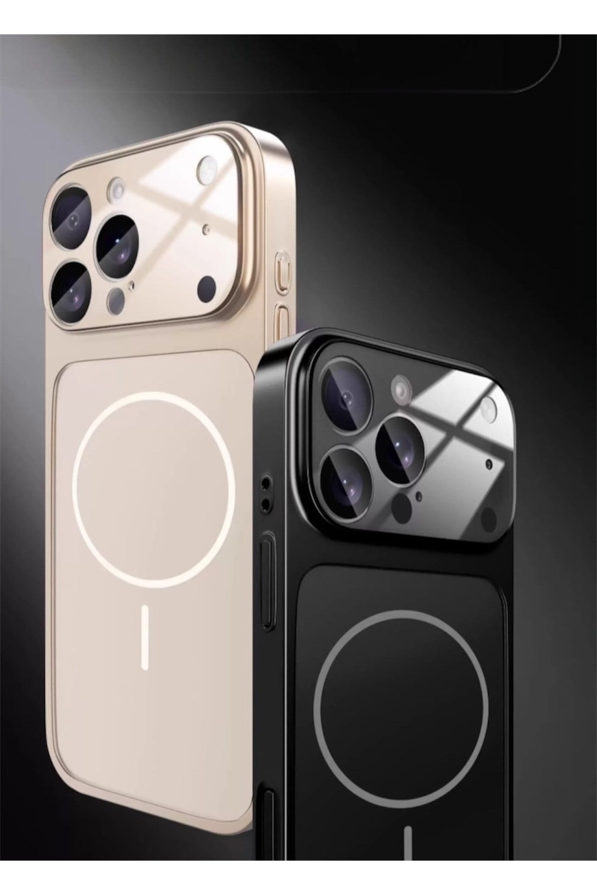 Iphone 16 ProMax Uyumlu 17 Promax Görünümlü Siyah Premium Dönüşüm Kılıf MagSafeli