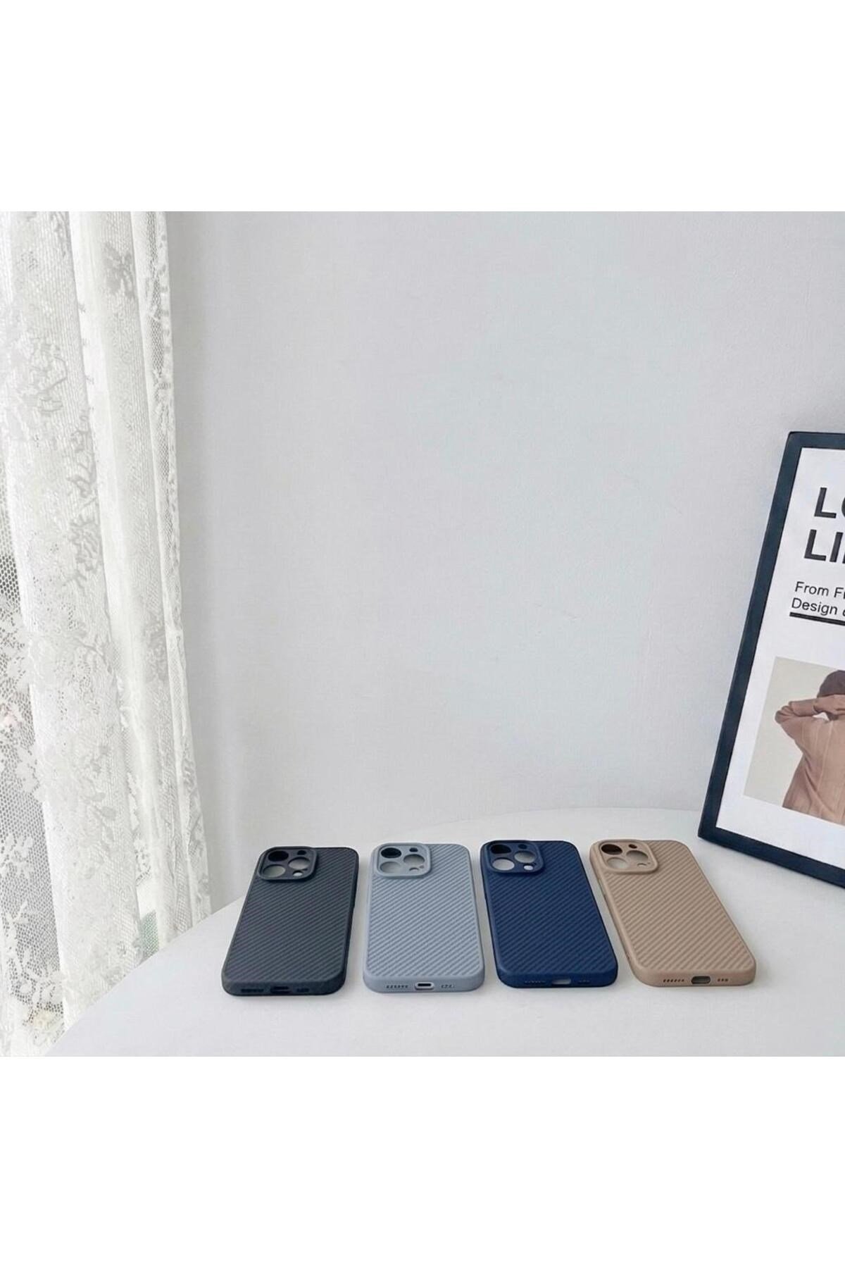 iPhone 16ProMax Dokulu Kamera Korumalı Trend Silikon Köşeli Darbe Koruma Kılıf
