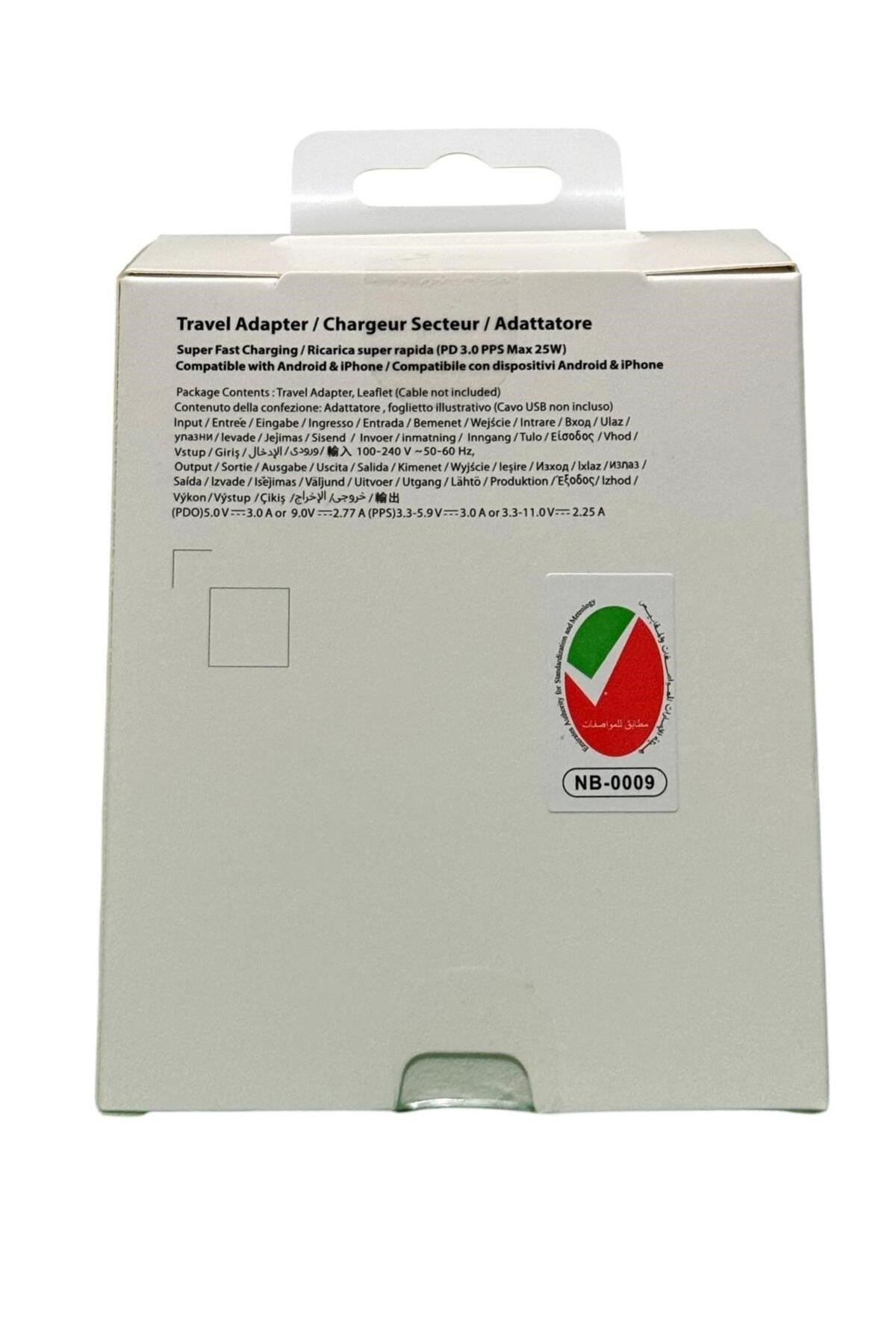 Samsung Galaxy S20/S21/S22/S23 Fe/S24 Plus/S24 Ultra Uyumlu Hızlı Şarj Adaptörü 25W USB-C Type