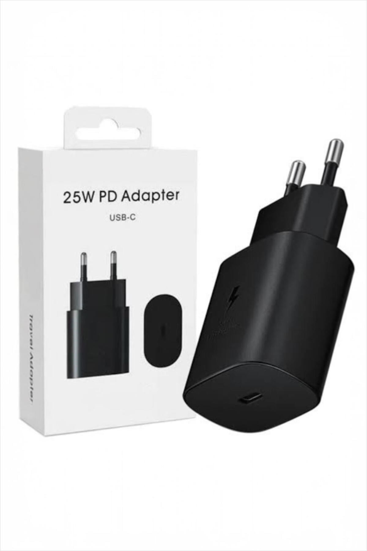 Samsung Uyumlu 25W PD USB-C Hızlı Şarj Adaptörü Siyah