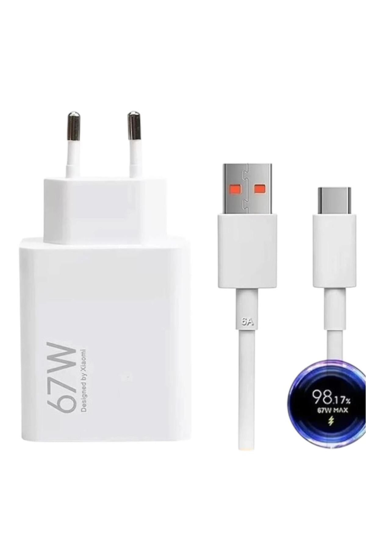 Xiaomi Uyumlu 67W Hızlı Şarj Adaptörü USB-C Siyah