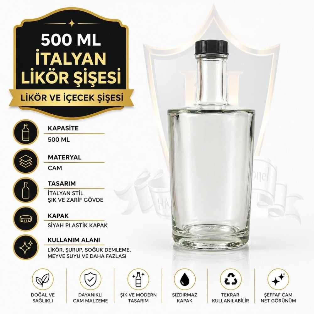 500 ml Düz İtalyan Şişe