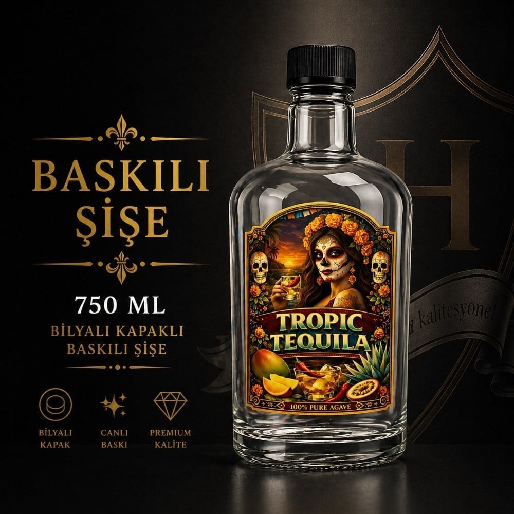 750 ml  Baskılı Şişe Seti Tropic
