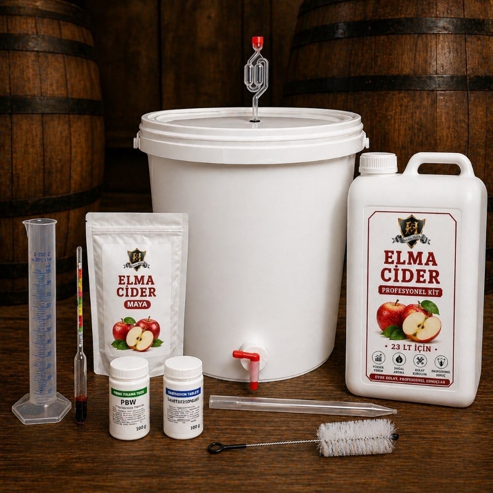 Aplle Cider 23 Litre Fermentasyon Başlangıç Seti Ekonomik