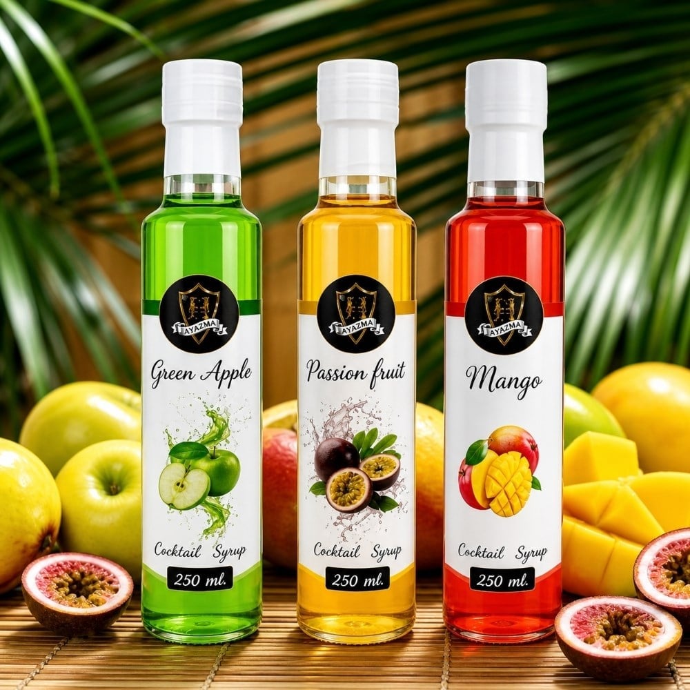 Favori Kokteyl Şurupları ELMA - MANGO - ÇARKIFELEK