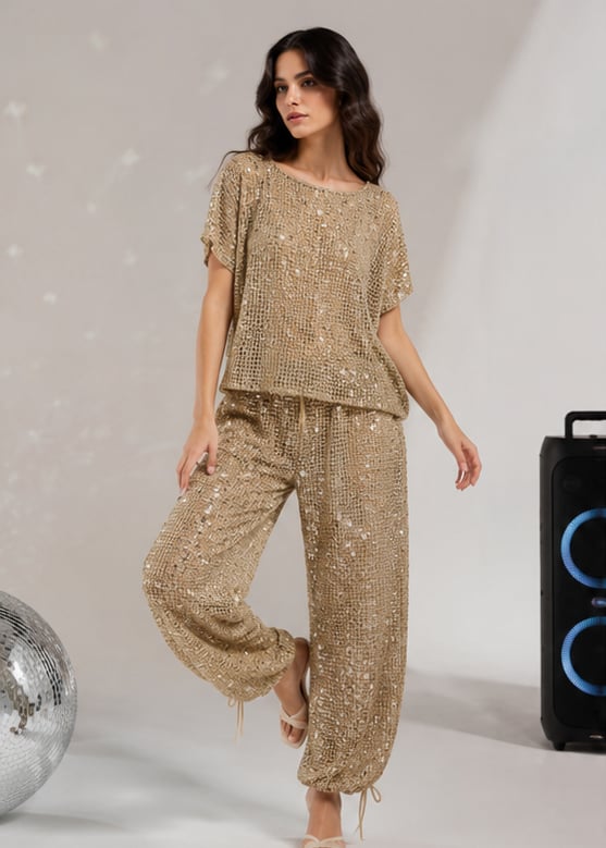 Pullu Bluz ve Pantalon