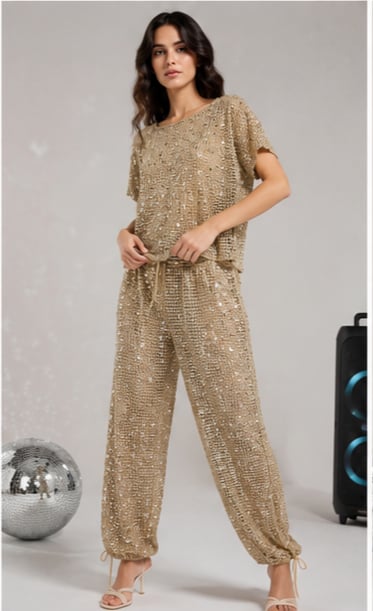 Pullu Bluz ve Pantalon