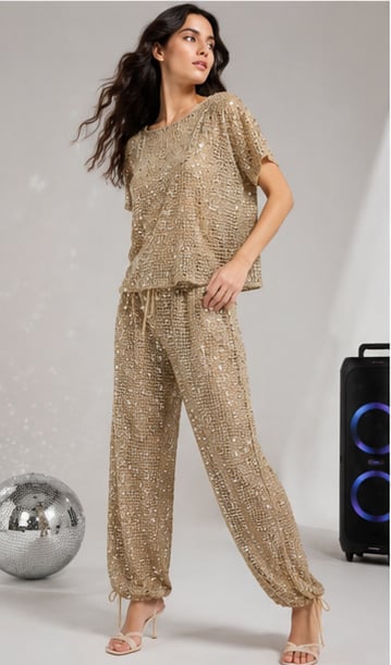 Pullu Bluz ve Pantalon