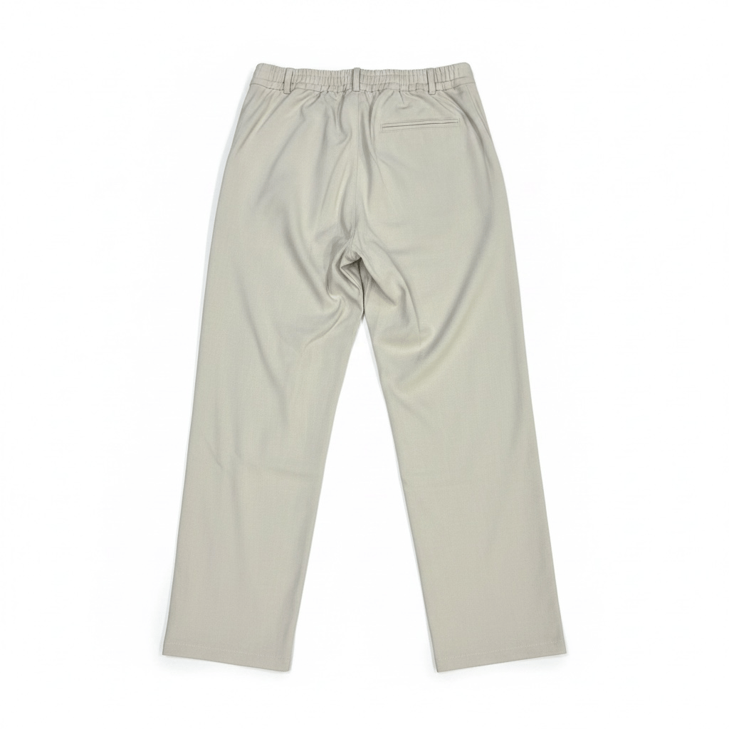 Bej Baggy Kumaş Pantolon