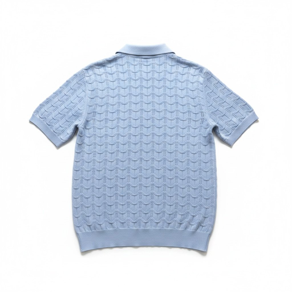 Mavi GG Zİncir İşleme Polo Yaka Tshirt
