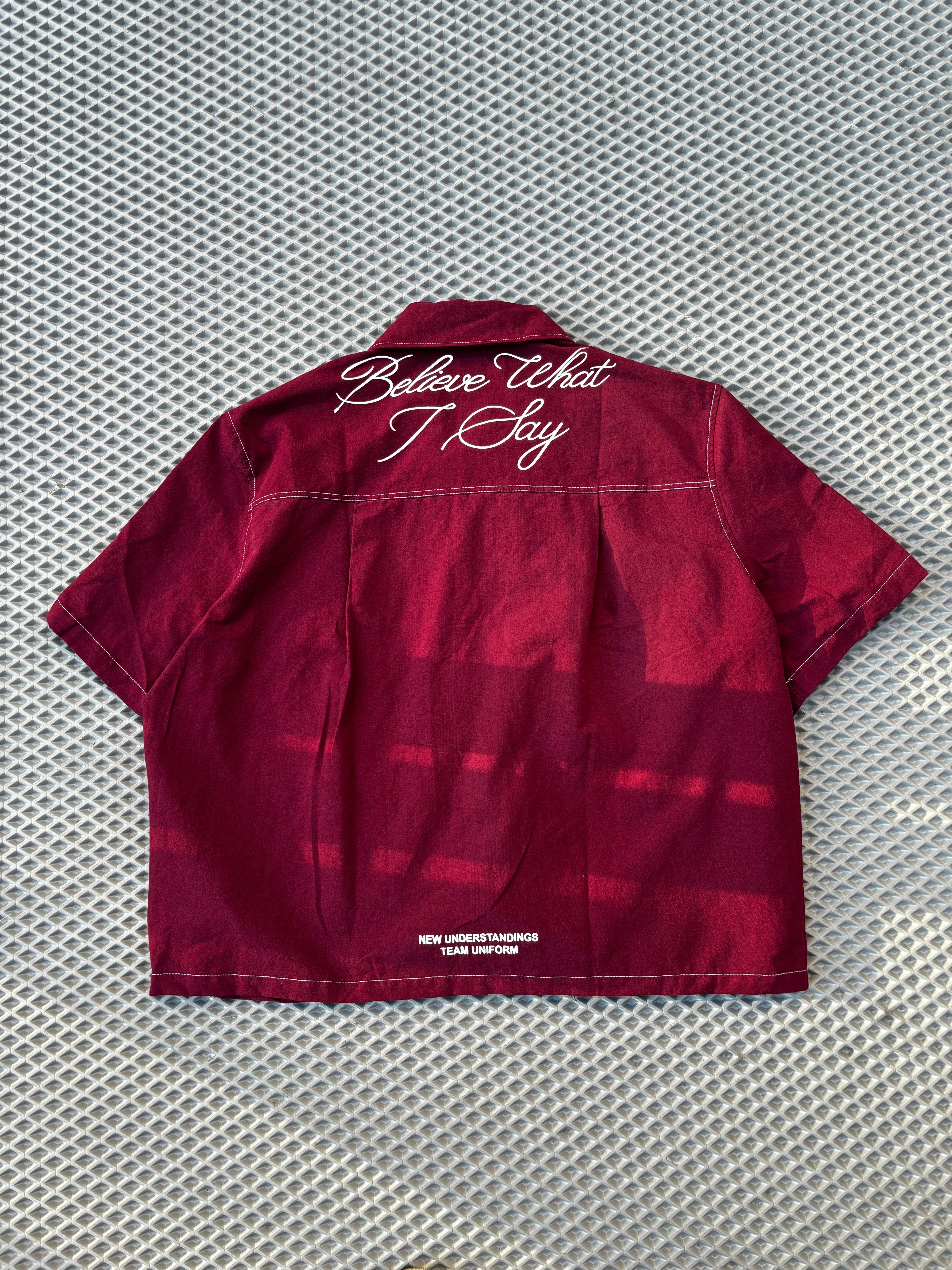 Oversize Keten Baskılı Gömlek