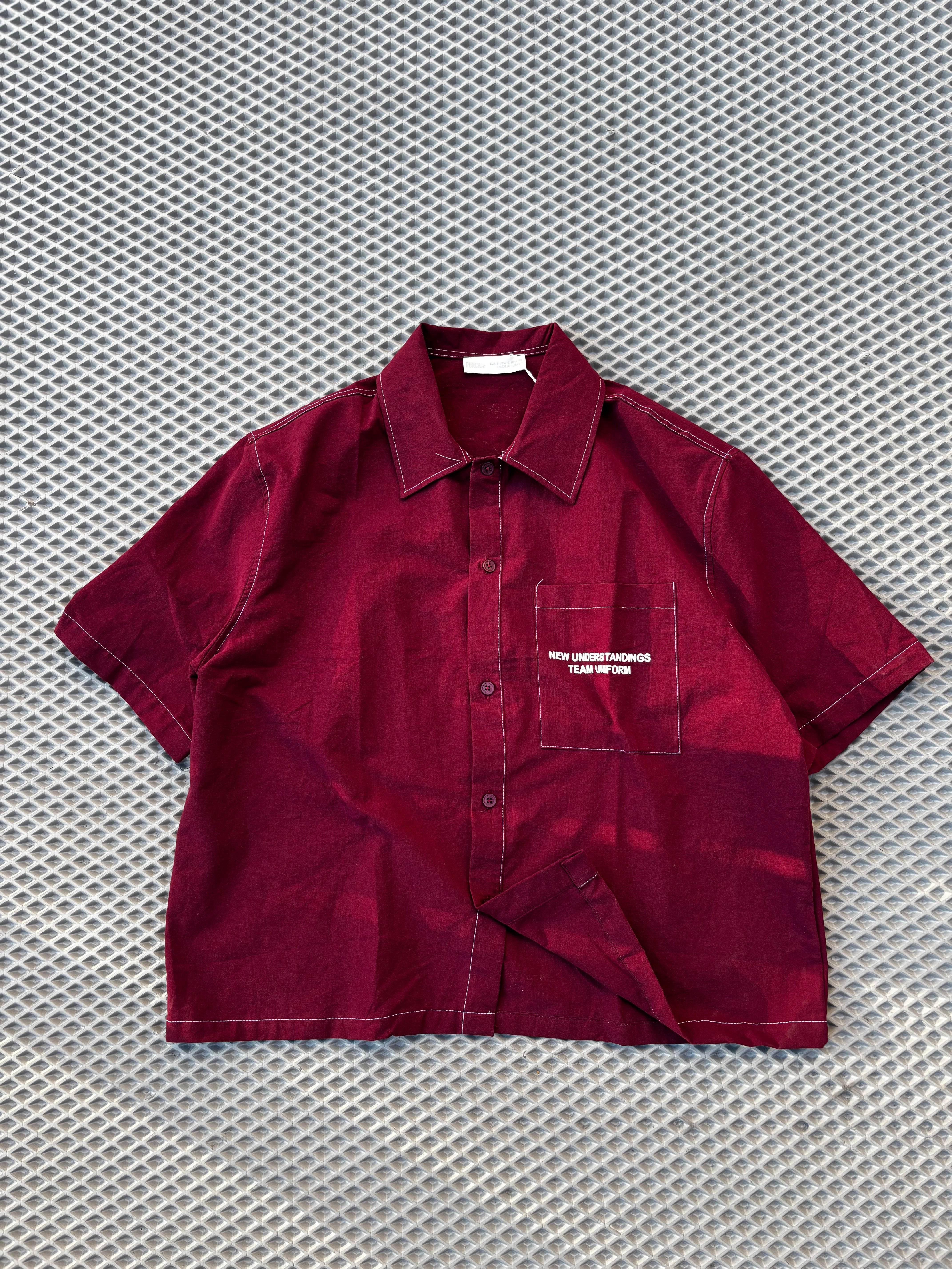 Oversize Keten Baskılı Gömlek