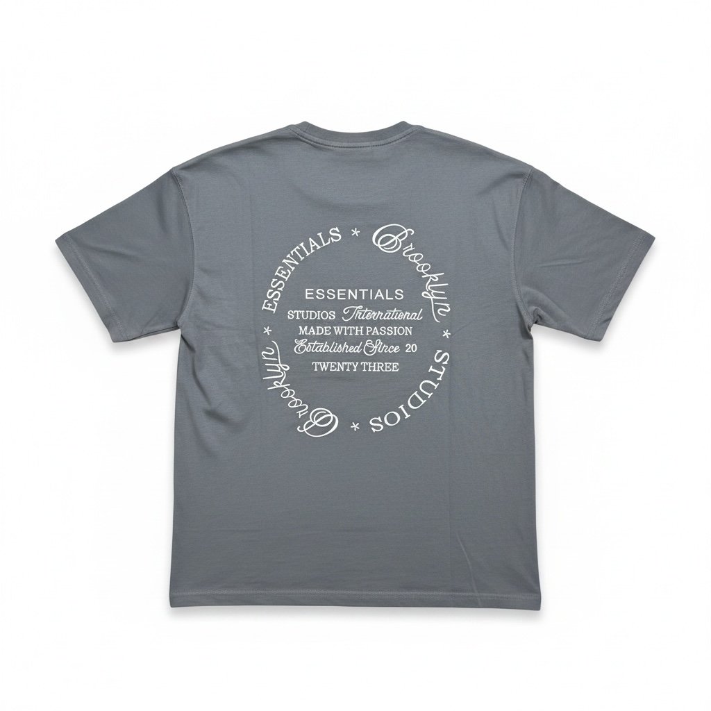 Premium Baskılı Tshirt Antrasit
