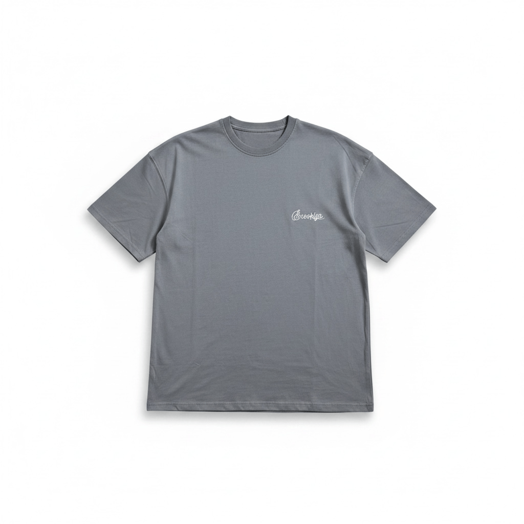 Premium Baskılı Tshirt Antrasit