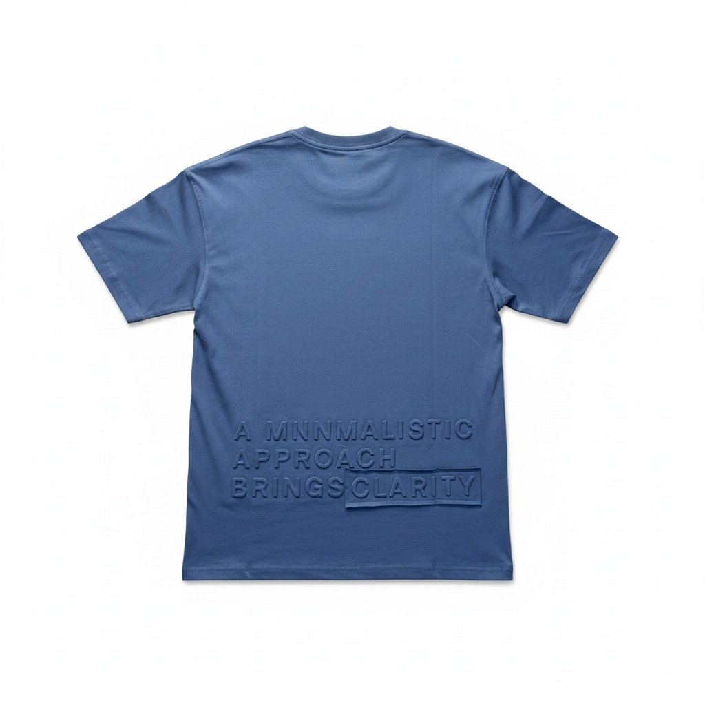 Premium Baskılı Tshirt Mavi 2