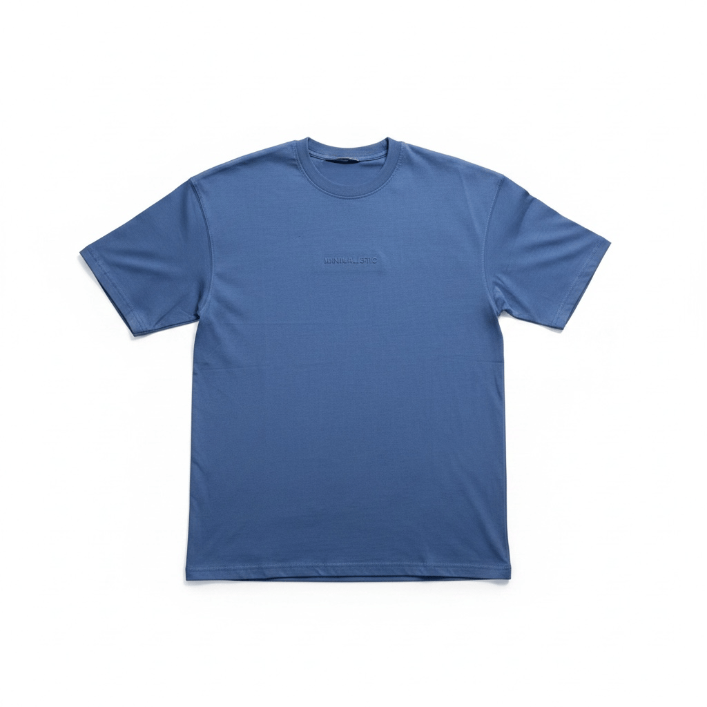 Premium Baskılı Tshirt Mavi 2