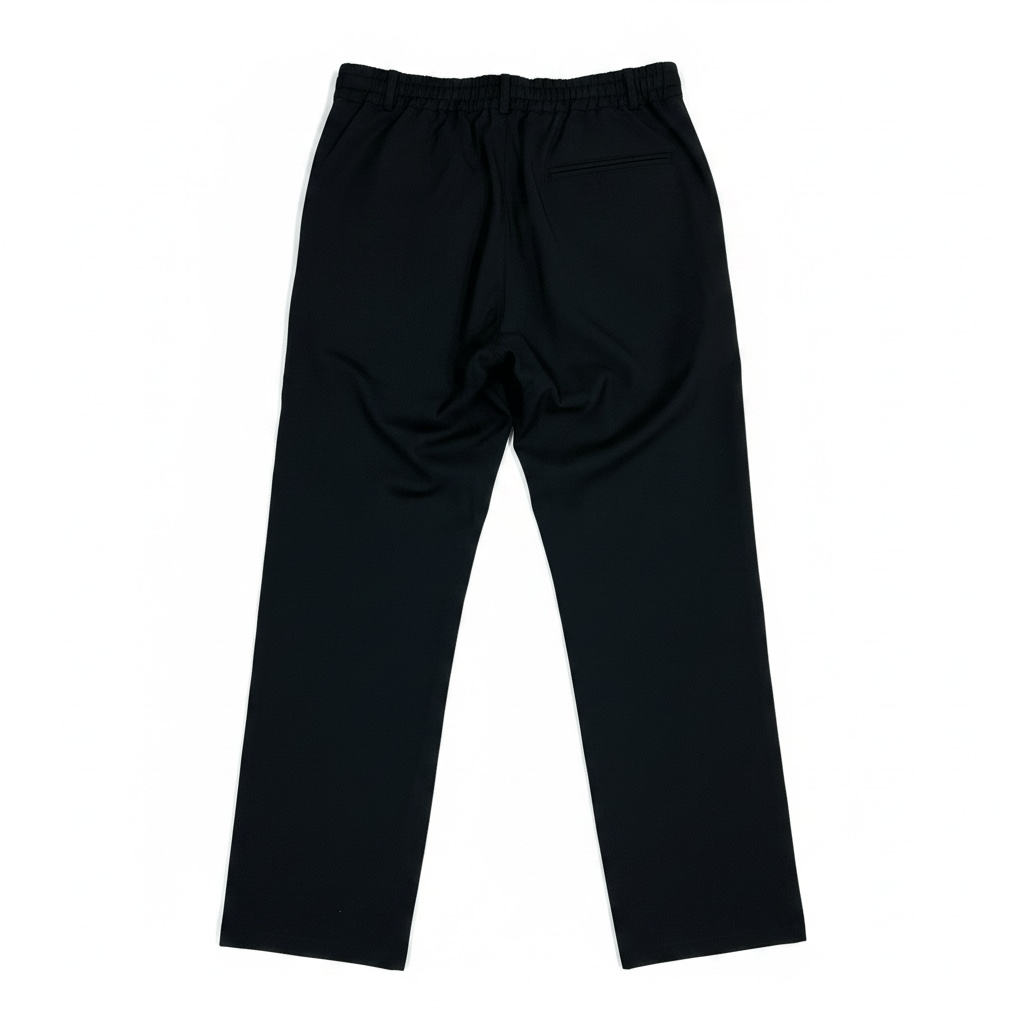 Siyah Baggy Kumaş Pantolon