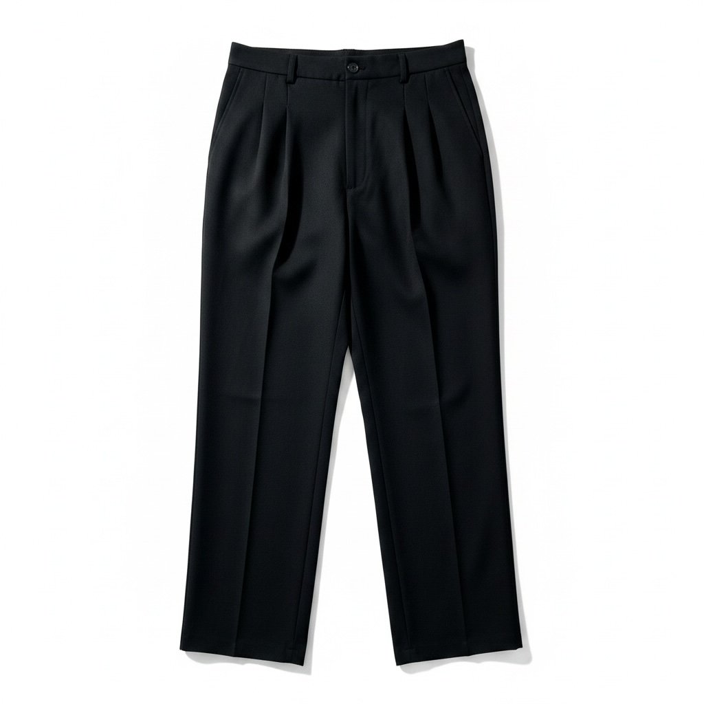 Siyah Baggy Kumaş Pantolon
