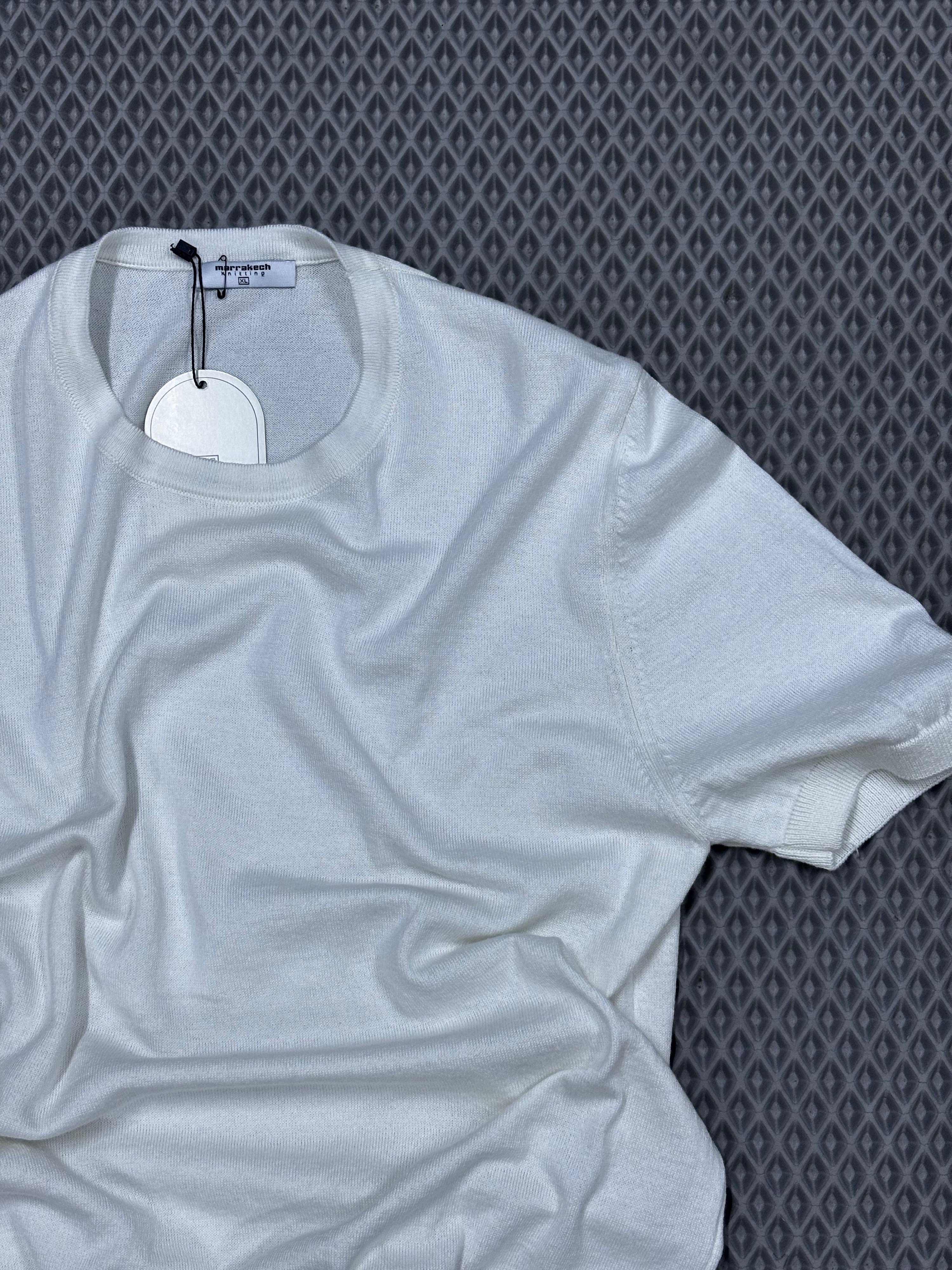 Slim Fit Ekru Triko Tshirt