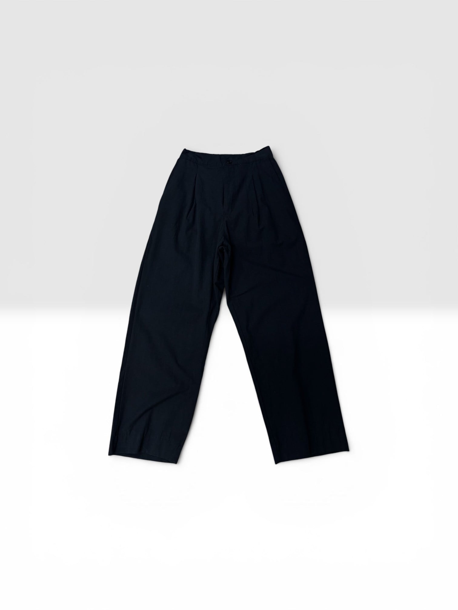 Süper Baggy Keten Siyah Pantolon
