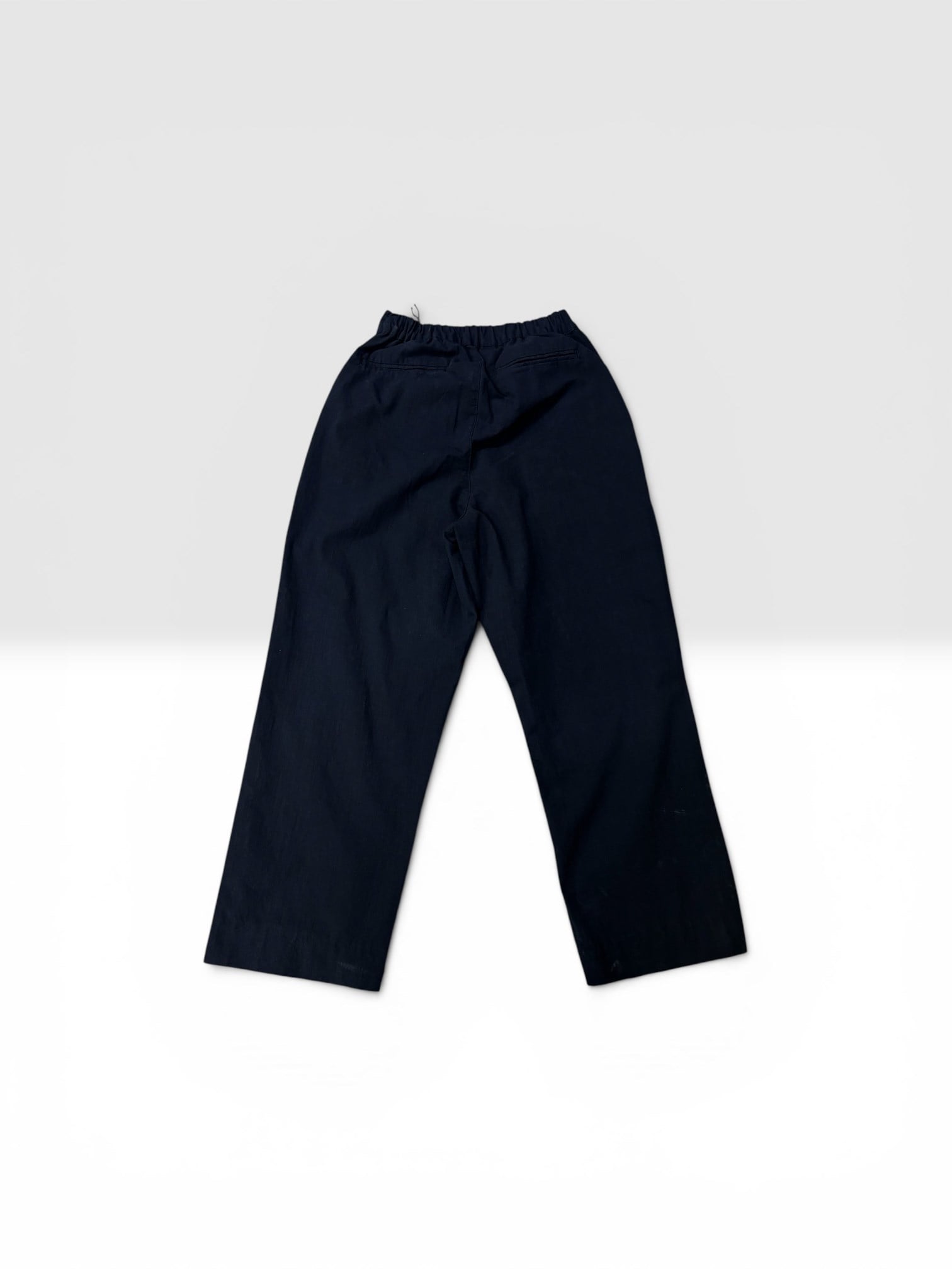 Süper Baggy Keten Siyah Pantolon