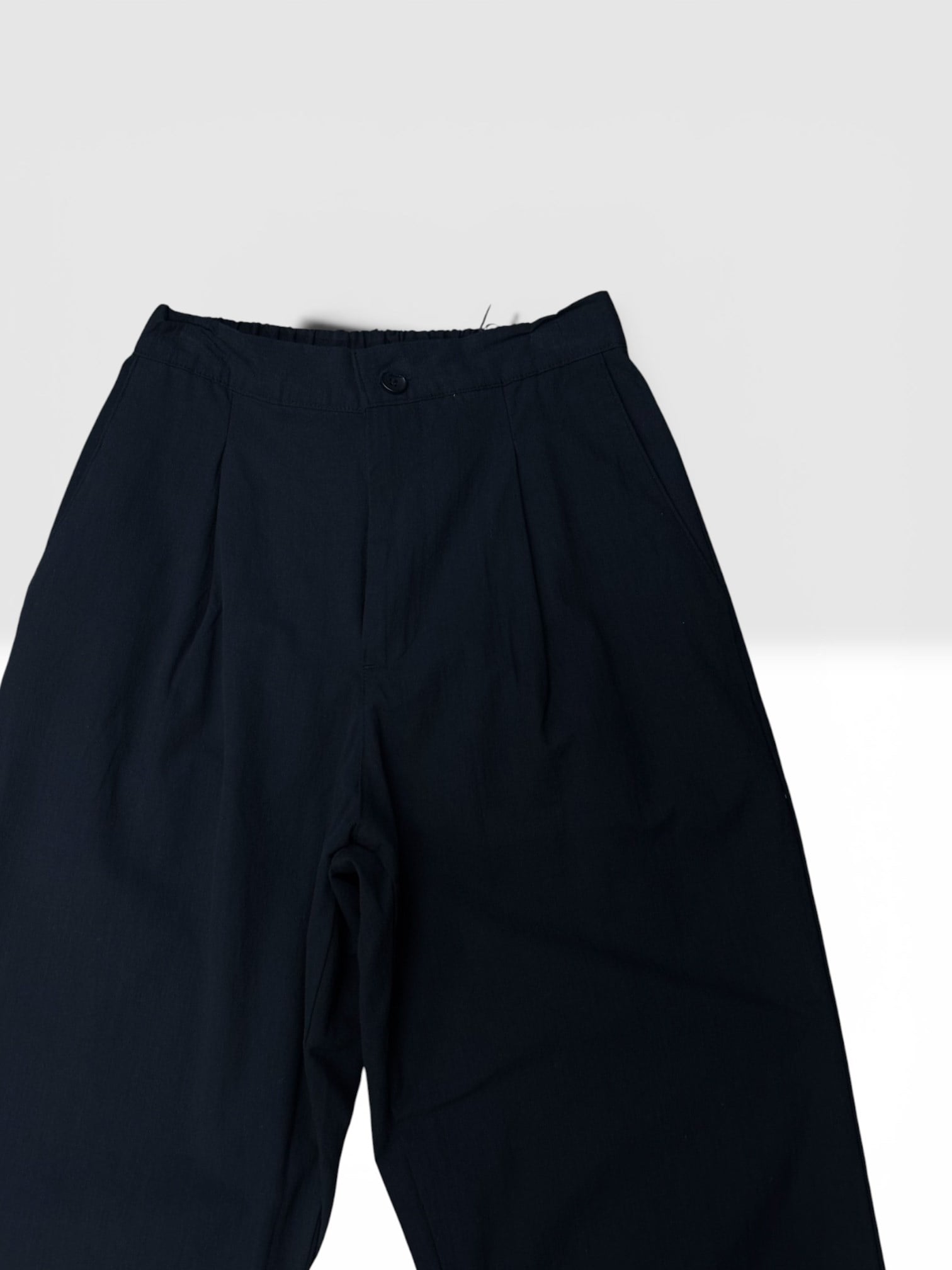 Süper Baggy Keten Siyah Pantolon