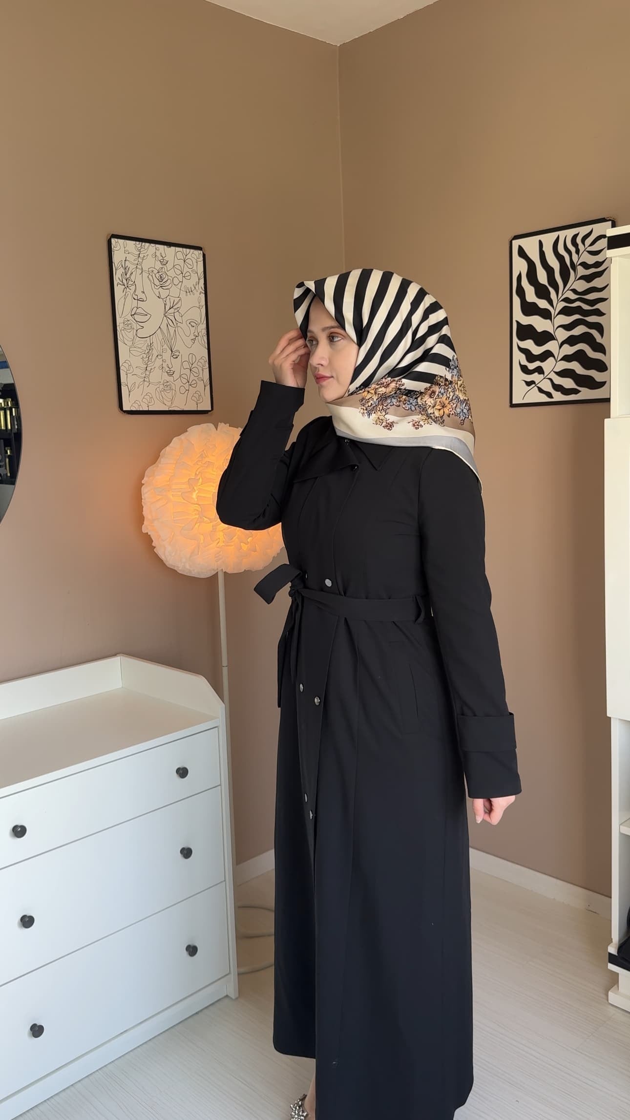 Armina Siyah Trençkot