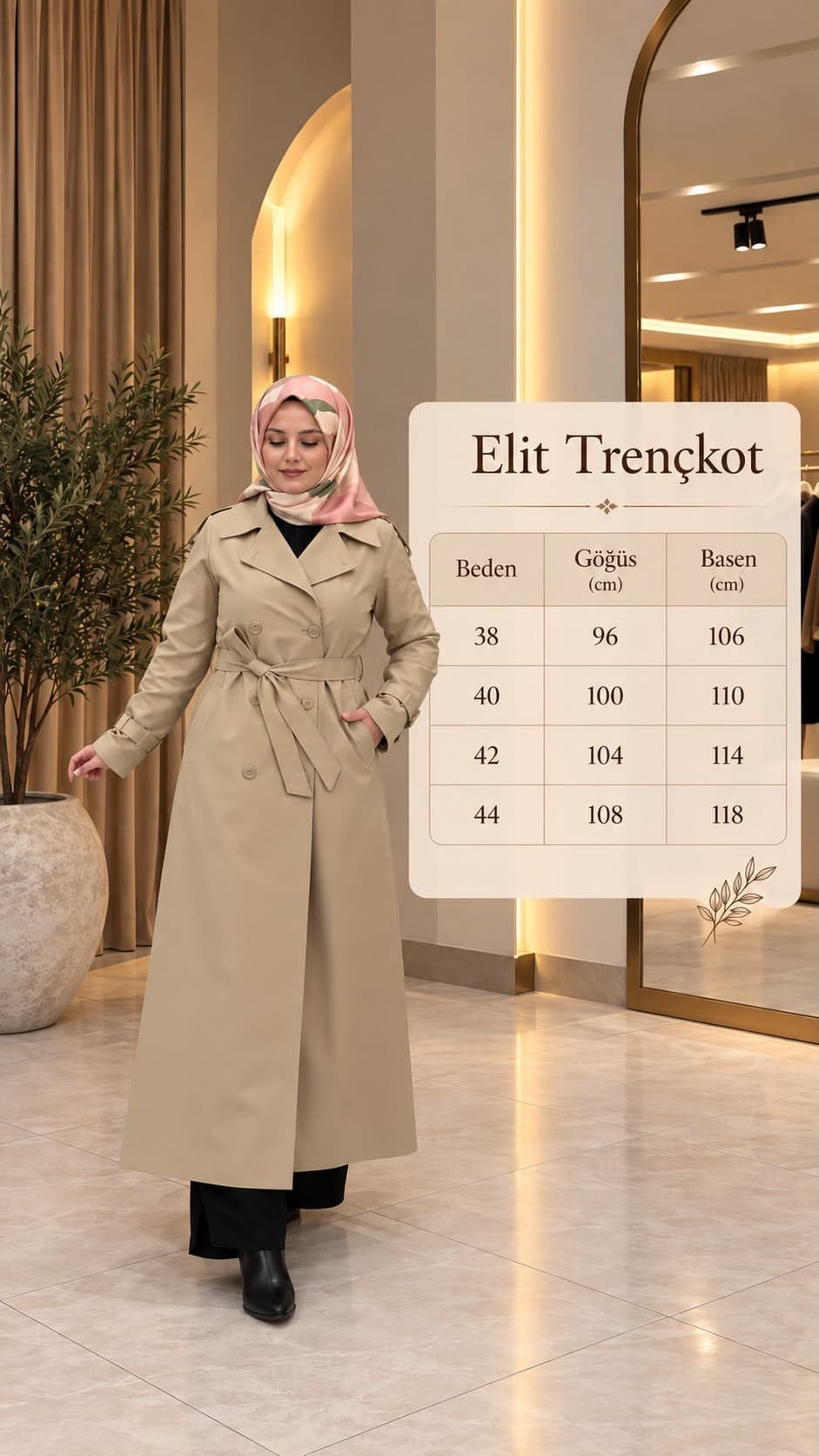 Elit Camel Trençkot