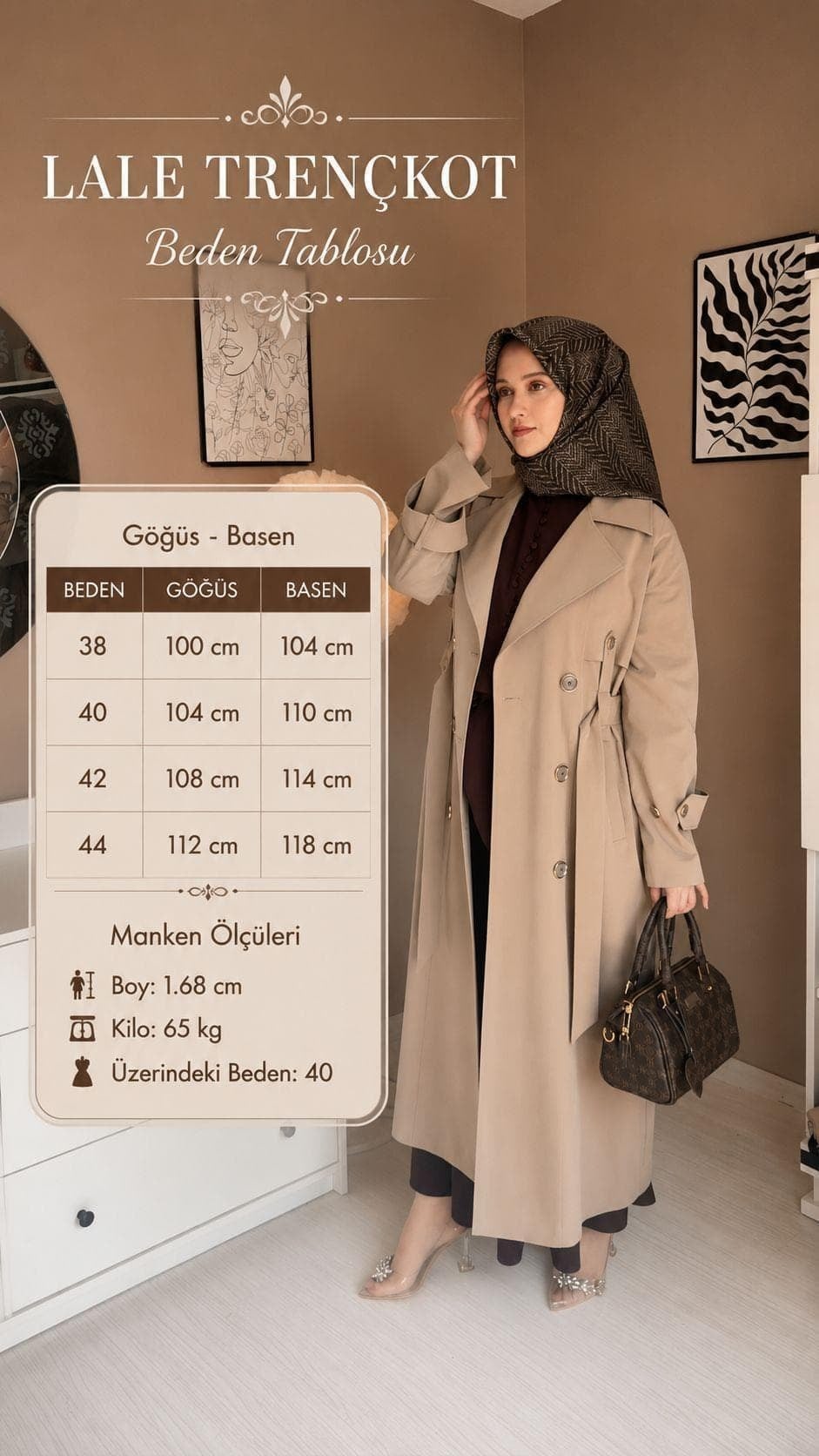 Lale Siyah Trençkot