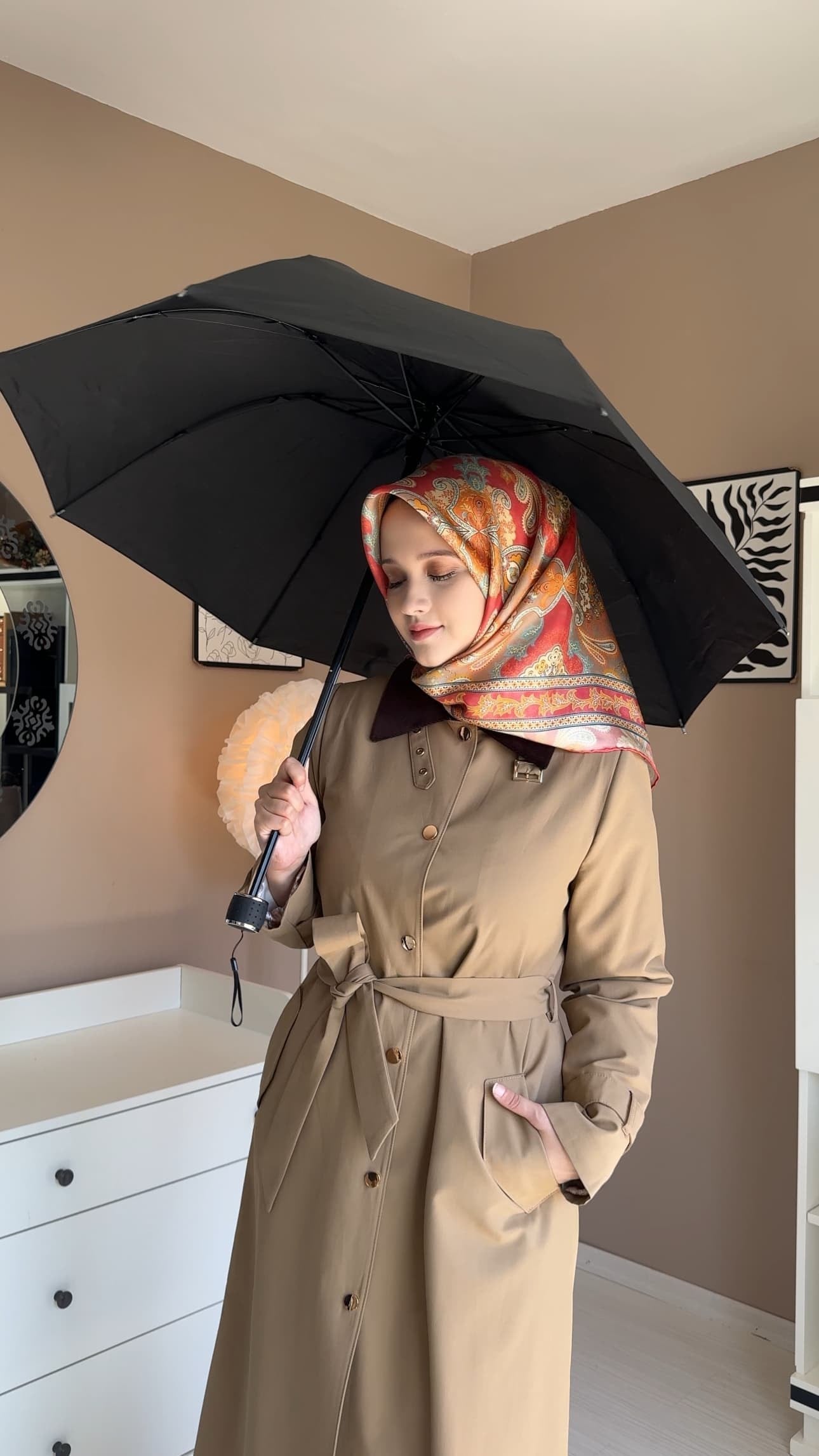 Milena Camel Trençkot