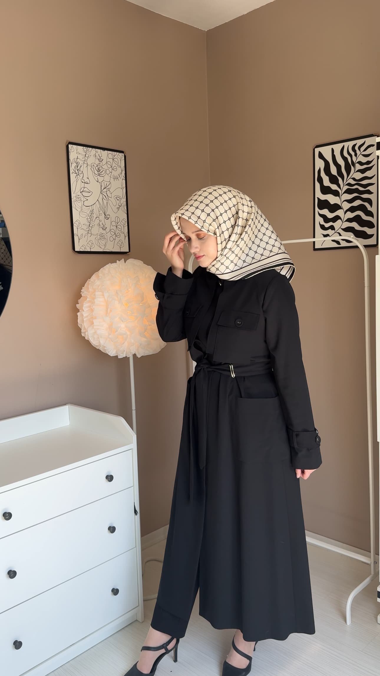 Safir Siyah Trençkot