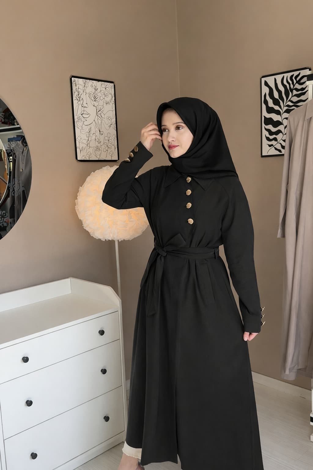 Sahra Siyah Trençkot