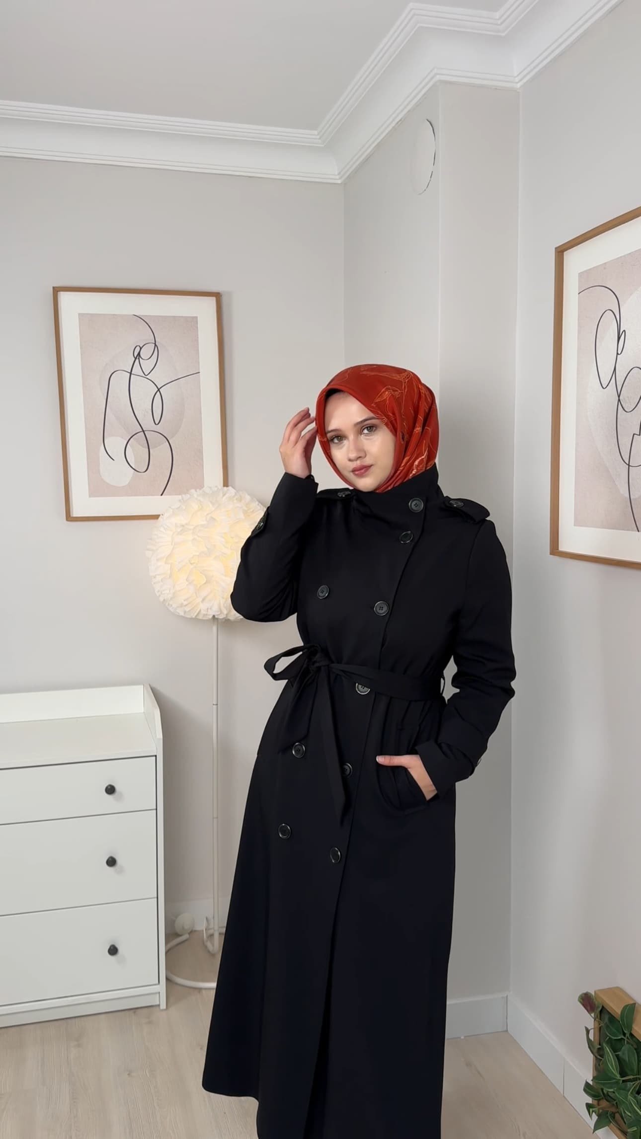 Zerafet Siyah Trençkot