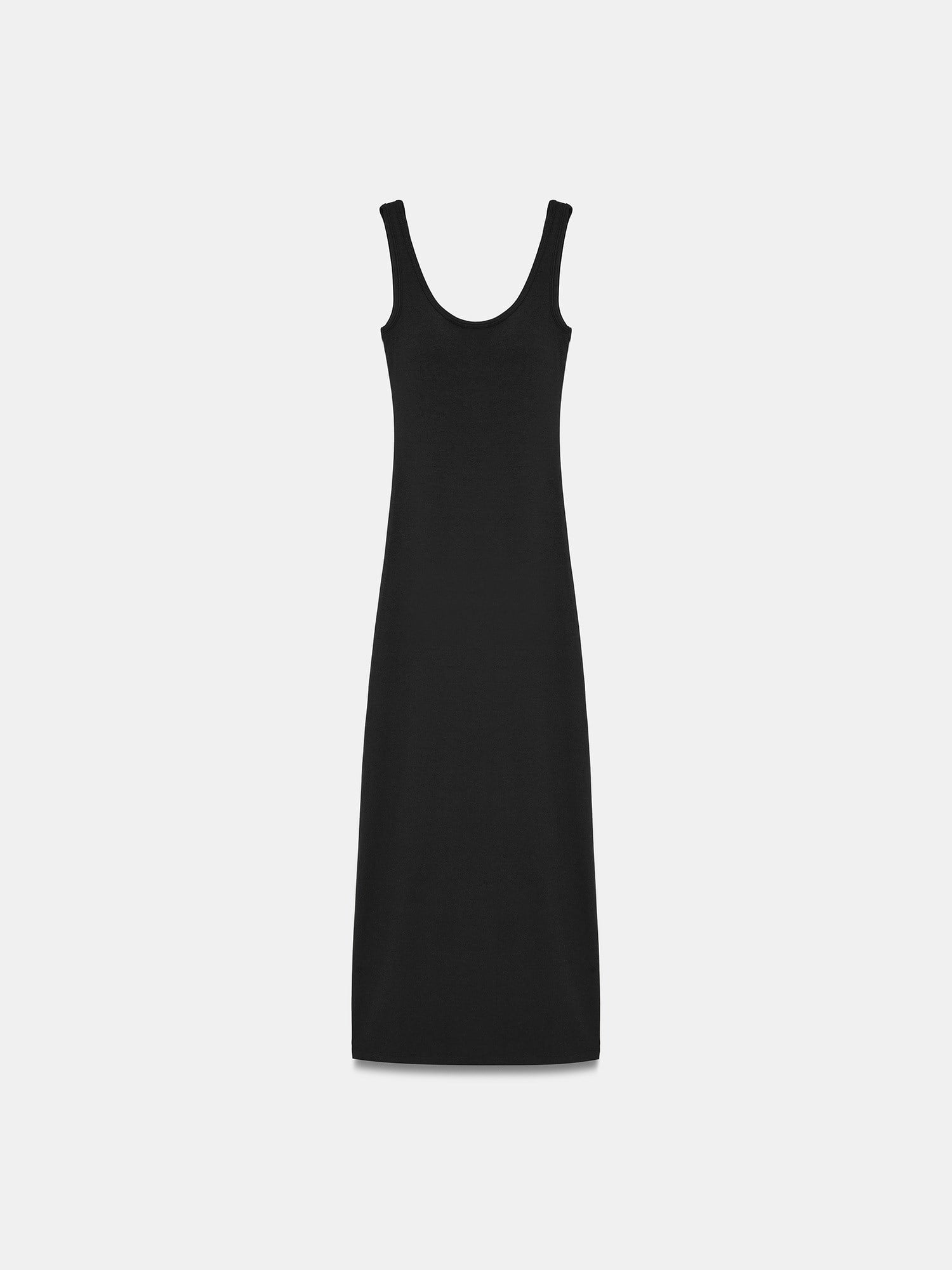  Bra-Free Midi Elbise-Siyah