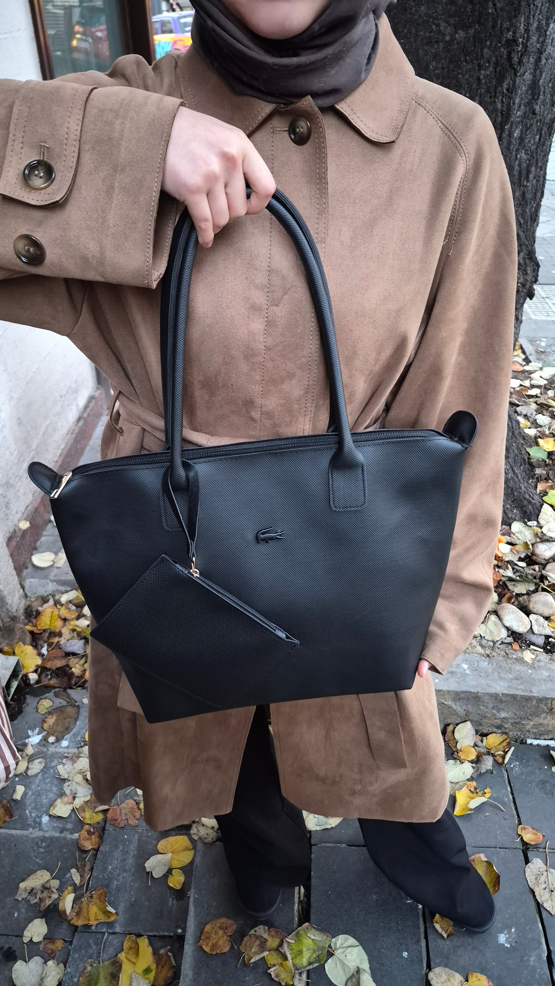 Cüzdan detaylı shopper bag 