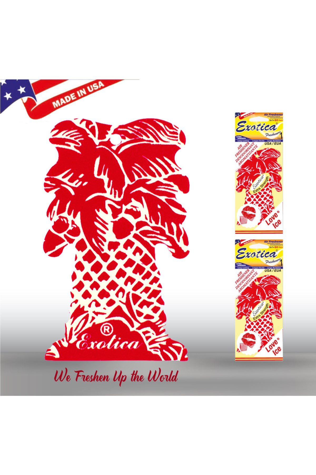 Fresheners Palm Tree Love Ice Oto Asma Koku (Made In Usa)