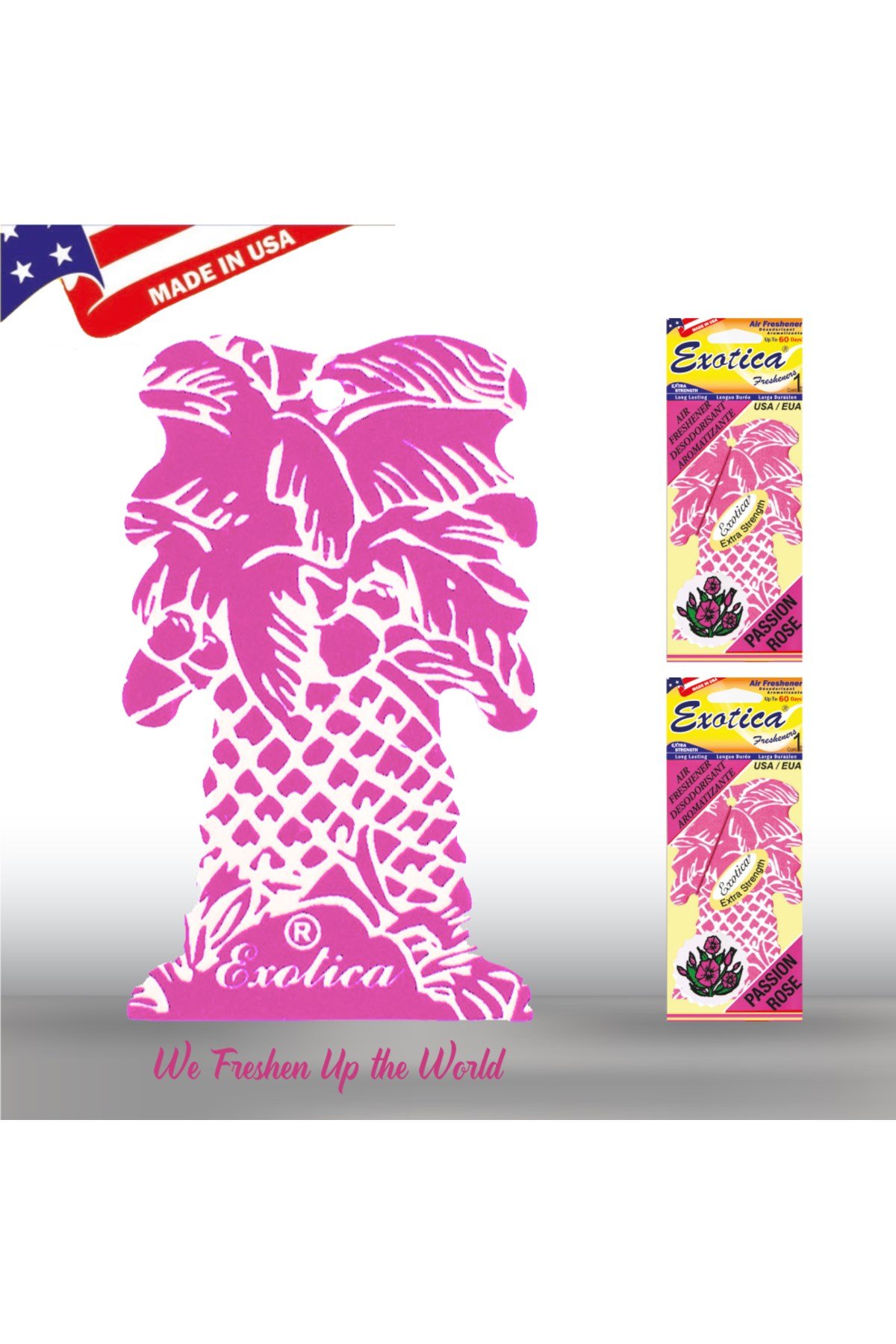 Fresheners Palm Tree Passion Rose Oto Asma Koku (Made In Usa)