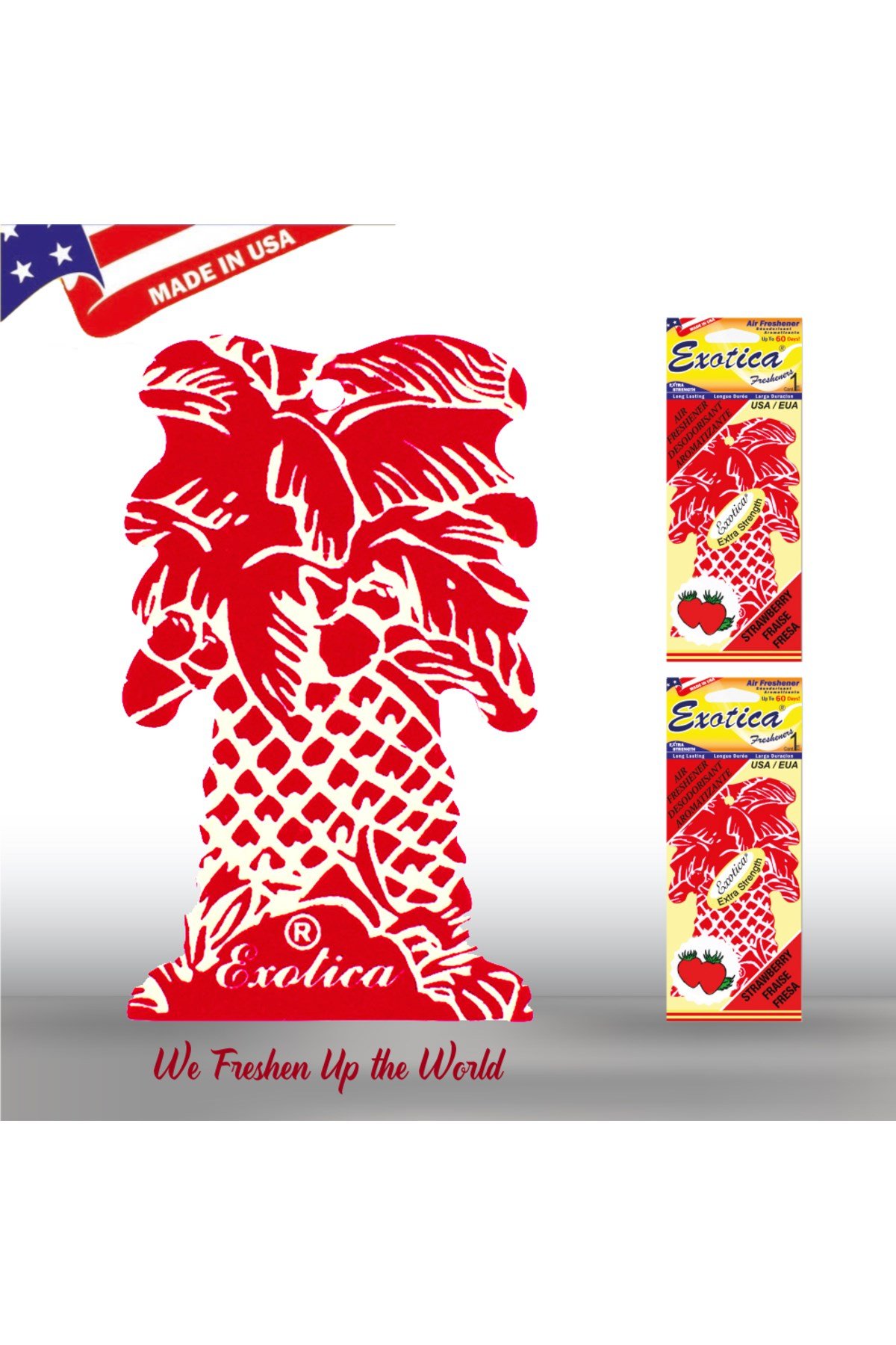Fresheners Palm Trees Strawberry Oto Asma Koku (Made In Usa)