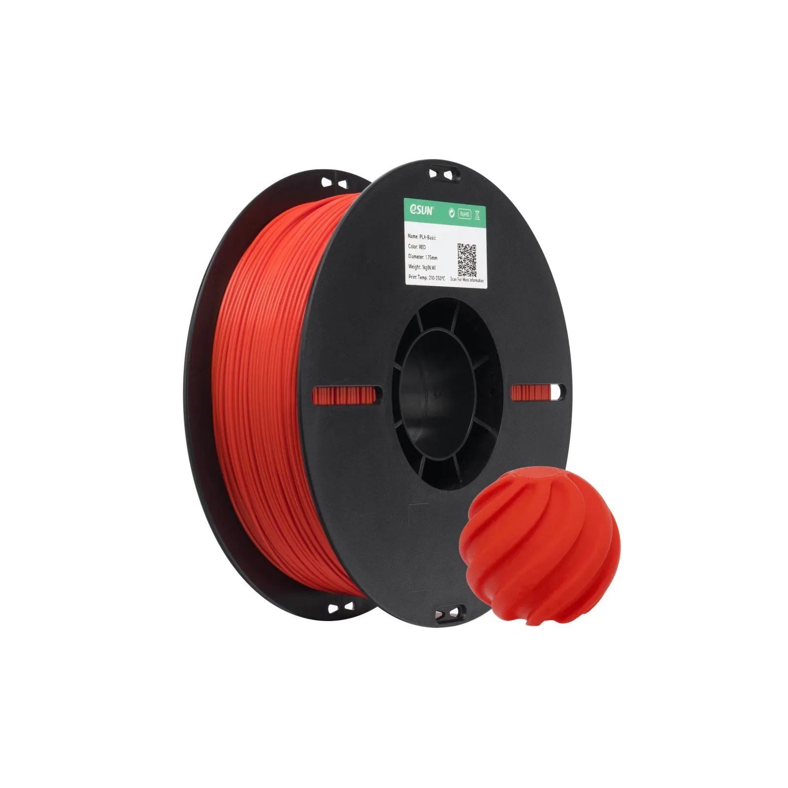 eSUN PLA Basic Kırmızı Filament 1.75mm 1 Kg
