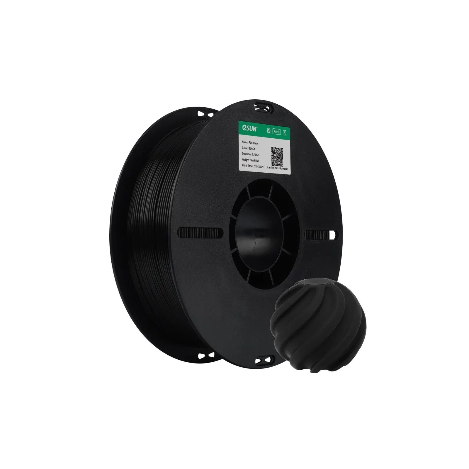 eSUN PLA Basic Siyah Filament 1.75mm 1 Kg