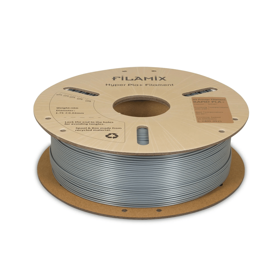 Filamix Hyper Speed PLA+ Gümüş Filament 1.75mm 1 Kg