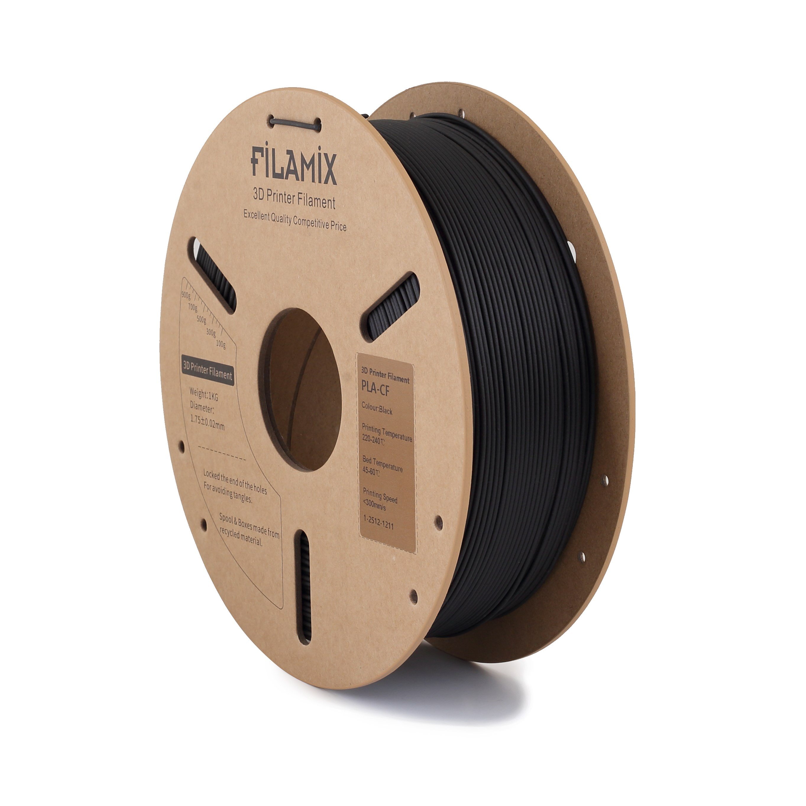 Filamix PLA CF Siyah Filament 1.75mm 1 Kg