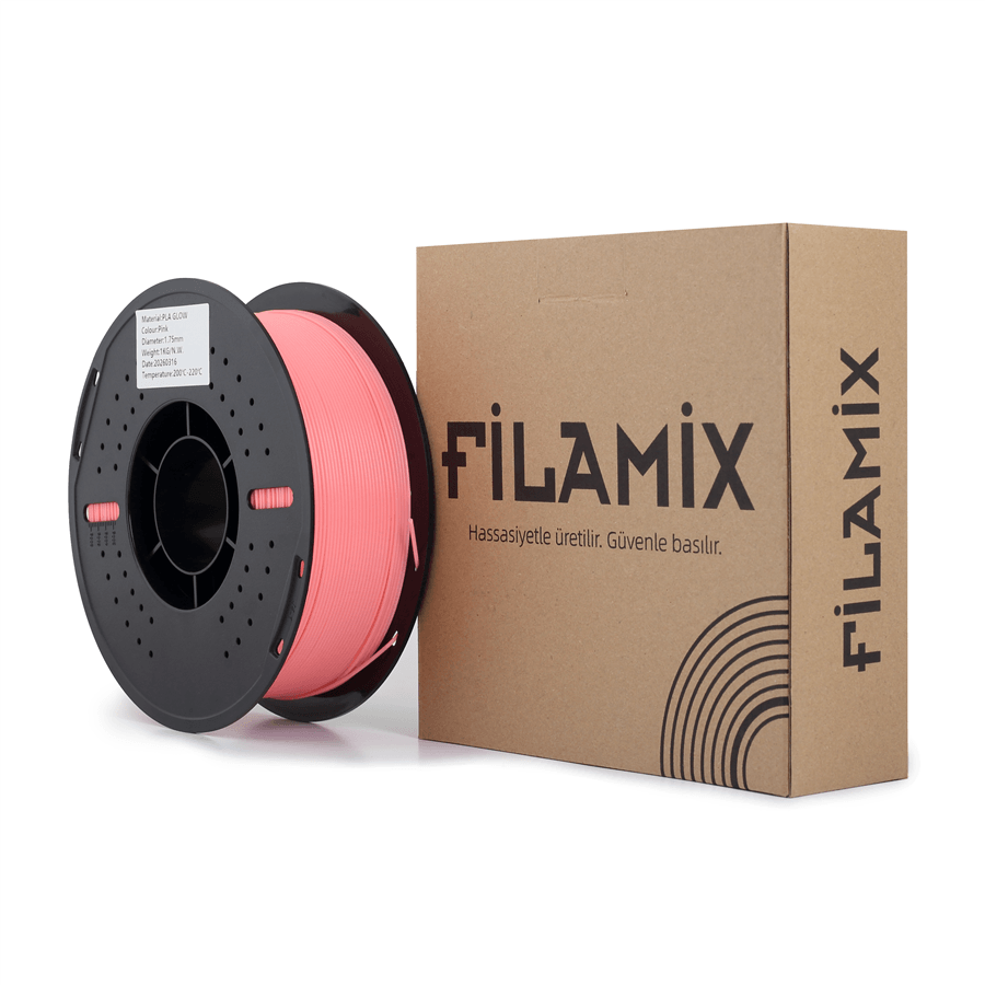 Filamix PLA Glow Fosforlu Pembe Filament 1.75mm 1 Kg