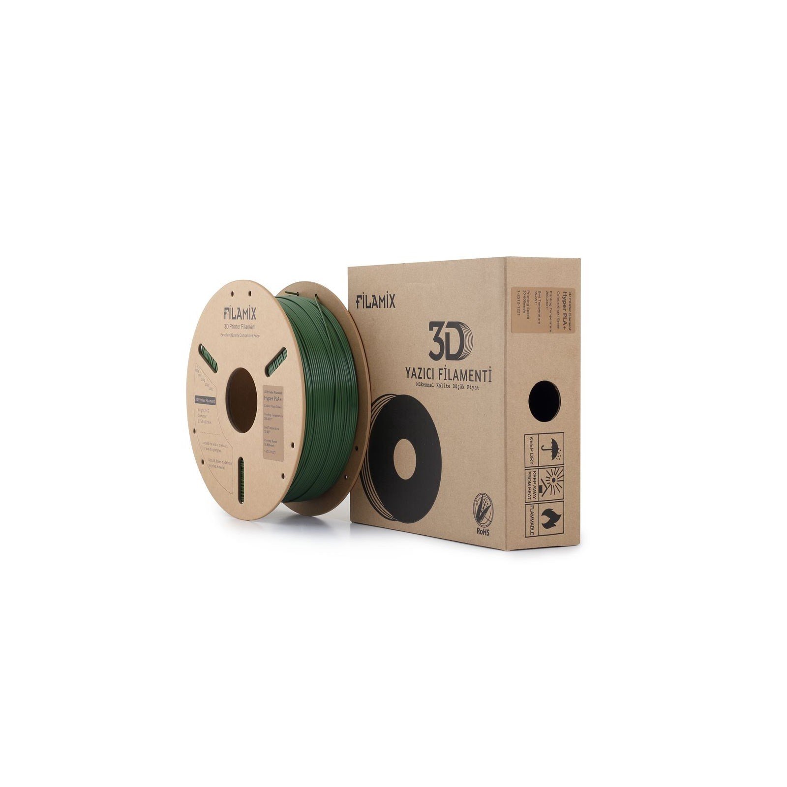 Filamix PLA+ Haki Yeşil (Khaki Green) Filament 1.75mm 1 Kg