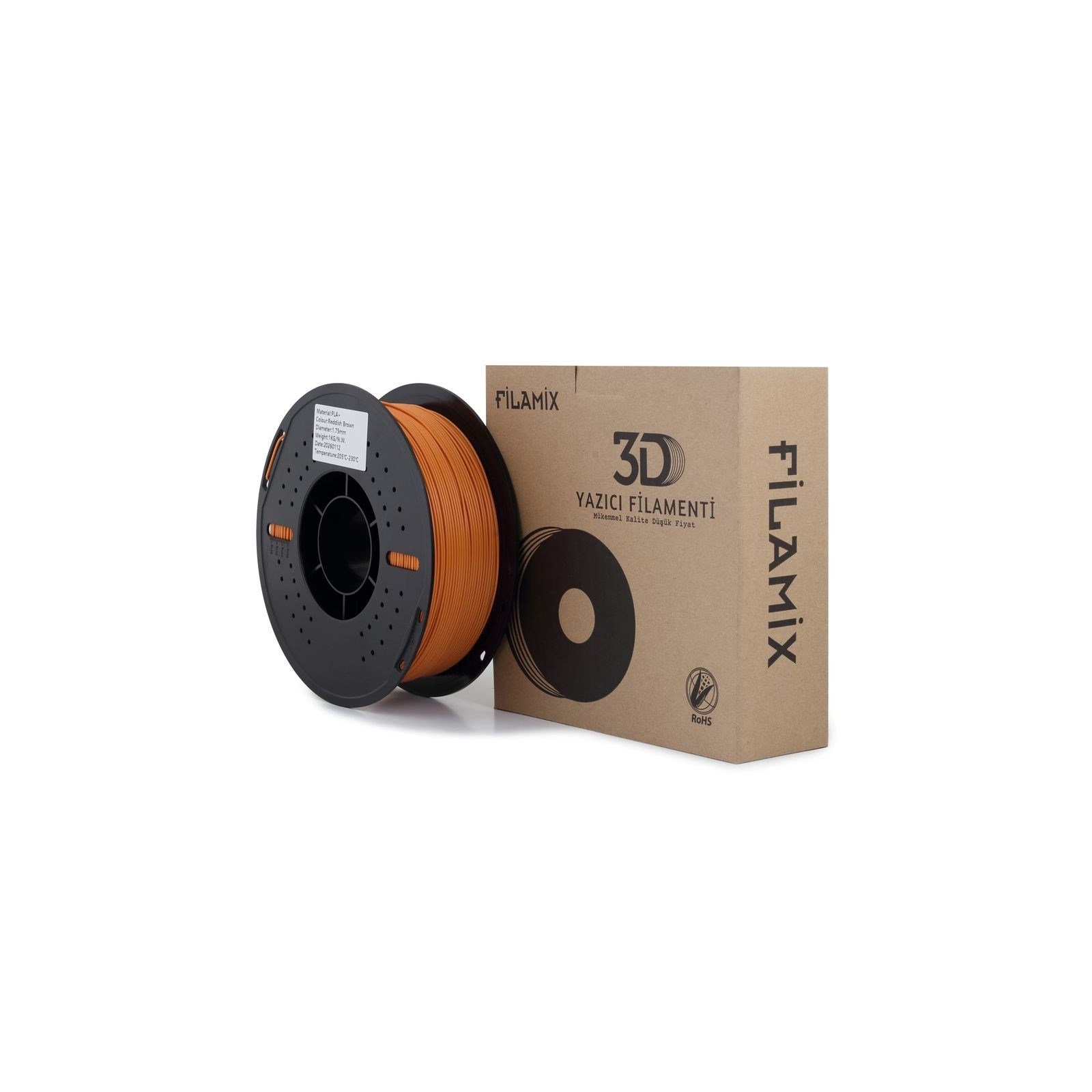 Filamix PLA+ Kızıl Kahverengi (Reddish Brown) Filament 1.75mm 1 Kg