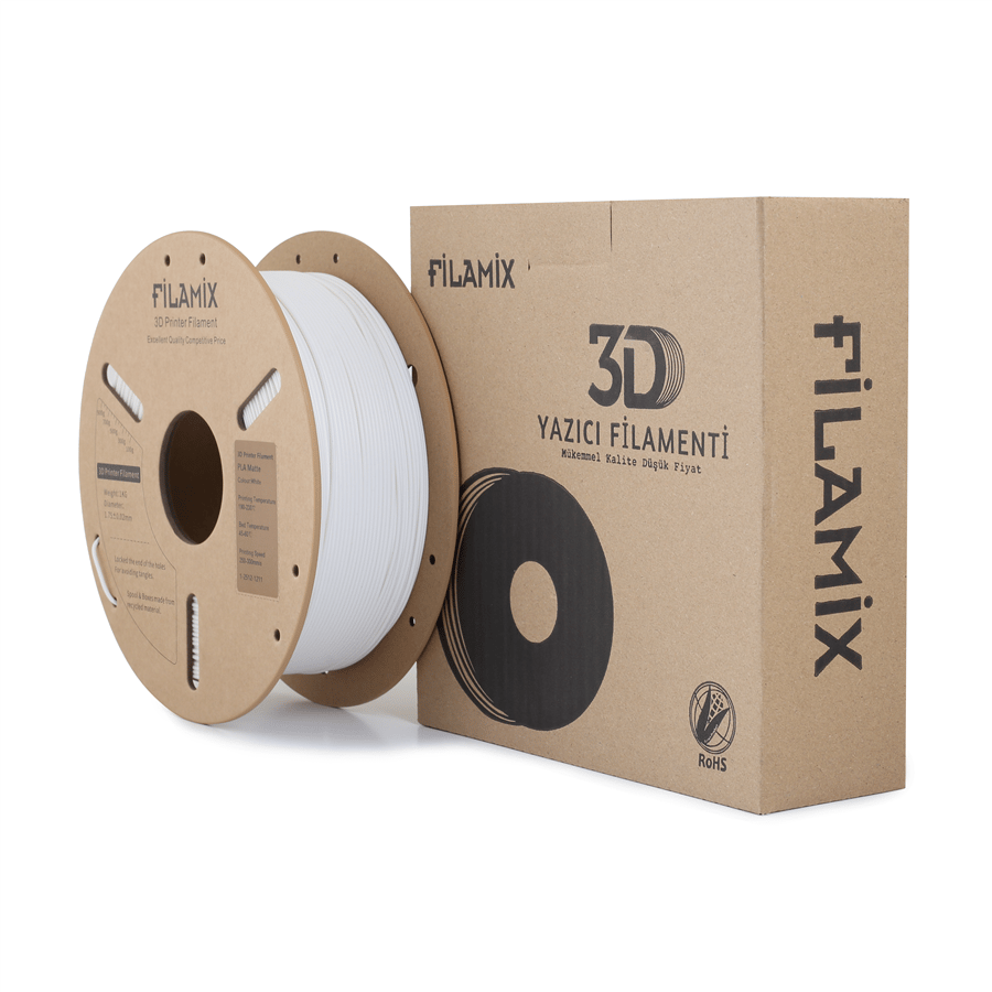 Filamix PLA Mat Beyaz Filament 1.75mm 1 Kg
