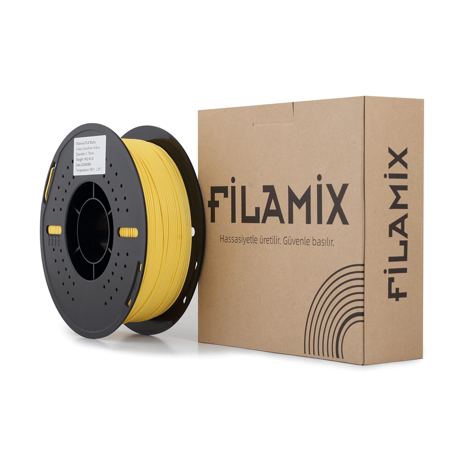 Filamix PLA Mat Güneş Sarısı Filament 1.75mm 1 Kg