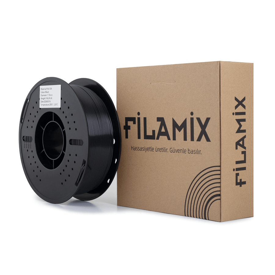 Filamix Silk PLA Siyah Filament 1.75mm 1 Kg