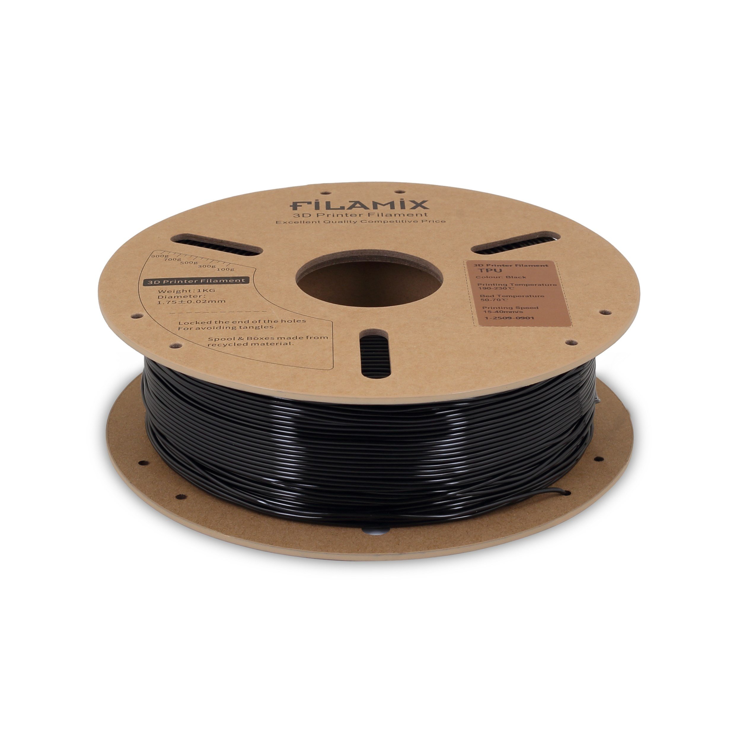 Filamix TPU Siyah Filament 1.75mm 1 Kg